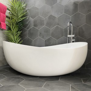 Wave Oval Oval Wide Freestanding Bath 1800